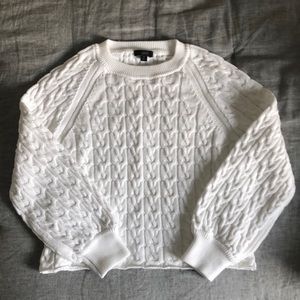Never worn, J Crew Cotton Cable Sweater
